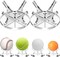 2Pcs Acrylic Baseball Holder Display Case Display for Balls Suitable for Baseball, Golf Softball, Tennis Ball Spheres, Thanksgiving Pumpkin Ball, Wooden Eggs Clear Baseball Stand